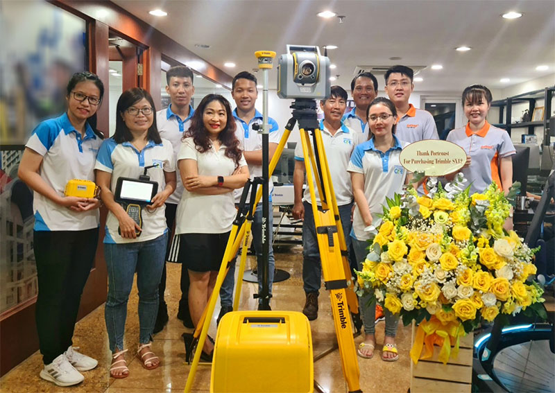 Đất Hợp chuyển giao Máy toàn đạc quét laser 3D Trimble SX12 đầu tiên tại Việt Nam