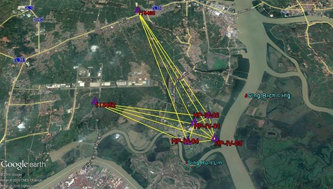 Lưới GPS hạng IV- Quy hoạch trung tâm nghề cá Hải Phòng (Ảnh: Topovn).