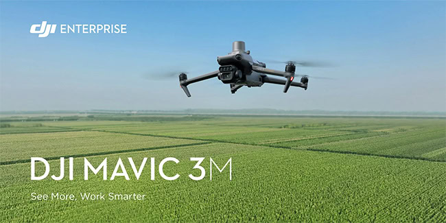 Drone DJI Mavic 3M được ứng dụng trong khảo sát nông nghiệp, môi trường và tài nguyên thiên nhiên.