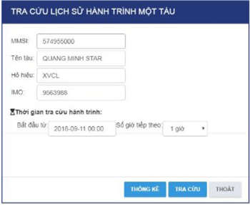 Hướng dẫn tra cứu lịch sử hành trình tàu trên phần mềm quản lý tàu