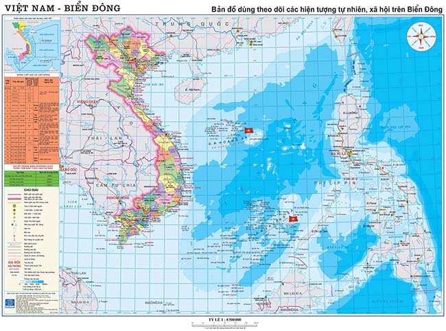Bản đồ biển Việt Nam và những kiến thức liên quan cần biết
