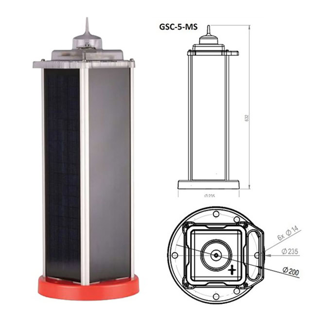 Đèn báo hiệu hàng hải GISMAN GSC-5-MS Đèn báo hiệu hàng hải GISMAN GSC-5-MS