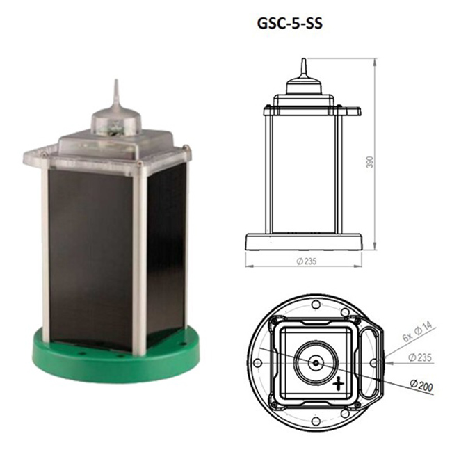 Đèn báo hiệu hàng hải GISMAN GSC-5-SS Đèn báo hiệu hàng hải GISMAN GSC-5-SS