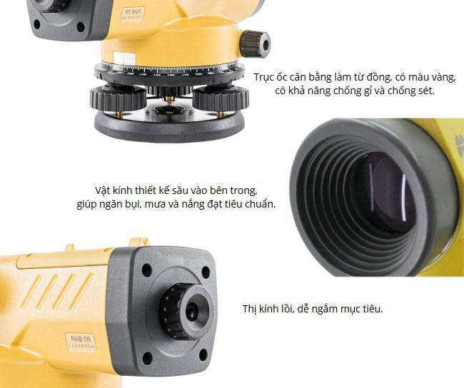 Đặc điểm của một số chi tiết nhỏ trên máy thủy bình Topcon AT-B4A thật. Đặc điểm của một số chi tiết nhỏ trên máy thủy bình Topcon AT-B4A thật.